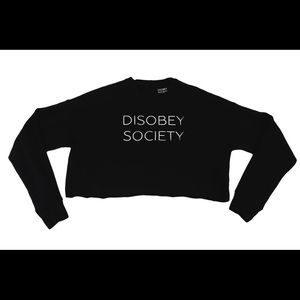 DISOBEY SOCIETY Cropped Sweatshirt